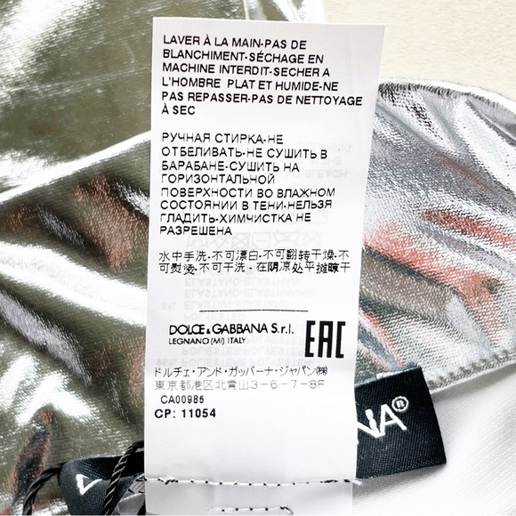 NWT Dolce & Gabbana AW21 Silver Laminated Leggings - Picture 11 of 15